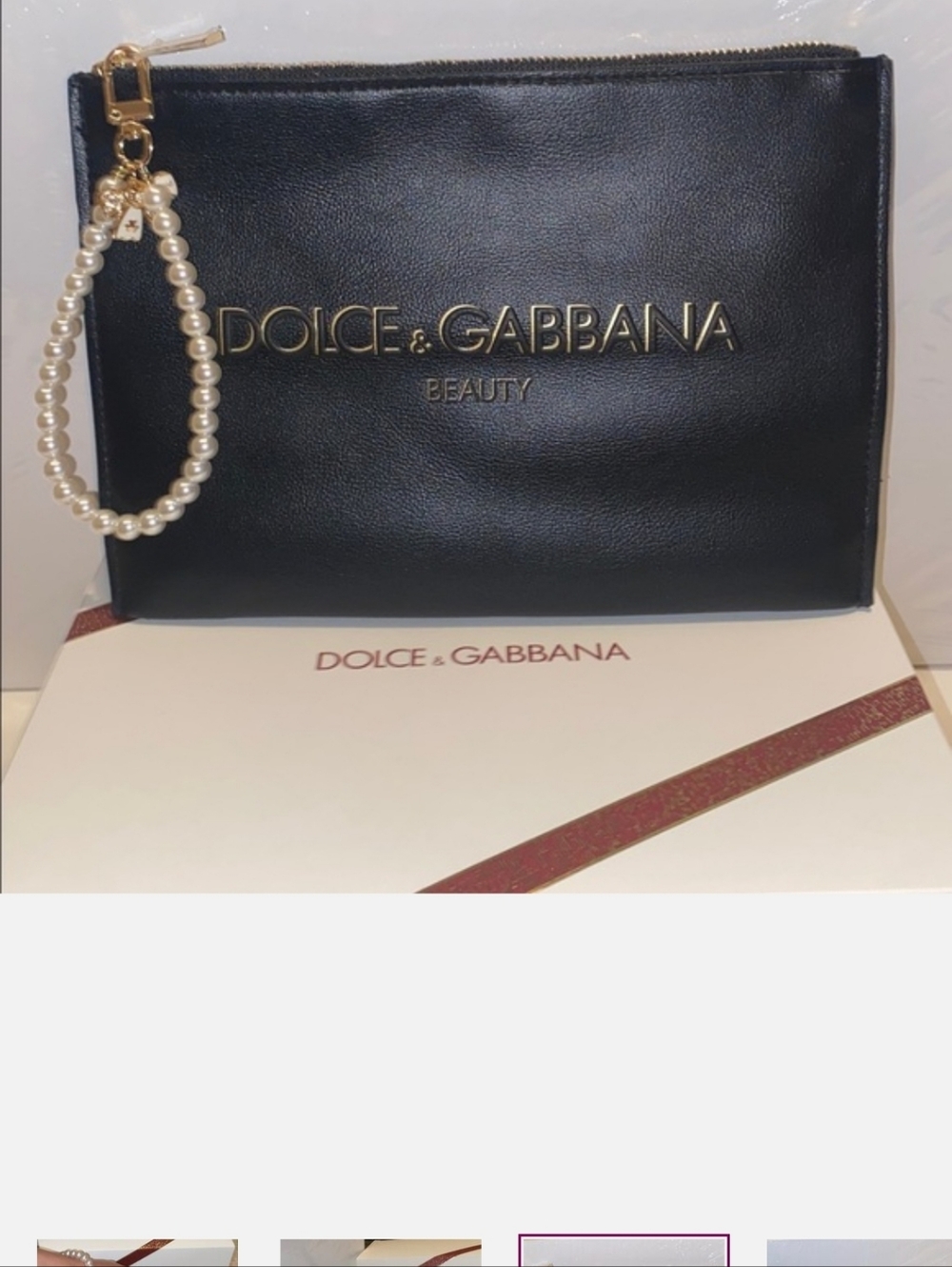 Dolce & Gabbana Black Pouch Gift Set with Blue Gloss and Pink Jar - Picture 7 of 10